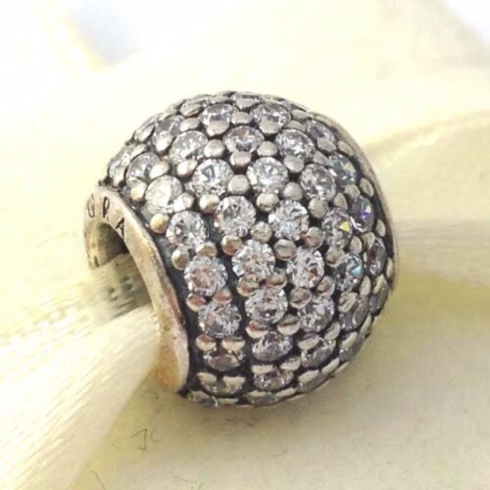 Pandora Pave Lights Clear Sterling Silver Ball